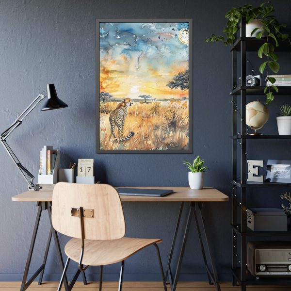 14541185285025791257_2048.jpeg Savanna Watercolor Landscape Framed Poster