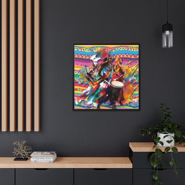 14671417375641670340_2048.jpeg Three African Musicians Performing Framed Canvas
