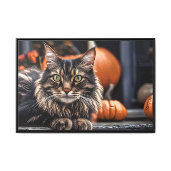 14713467798267415229_2048.jpeg Cat Pumpkin Halloween Framed Canvas