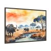 Africa Savanna Water Buffalo Framed Canvas