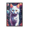14808038195789429146_2048.jpeg White Cat Anime Illustration Framed Canvas