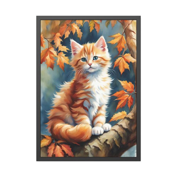 14810541463509794710_2048.jpeg Fluffy Kitten In Tree Framed Poster