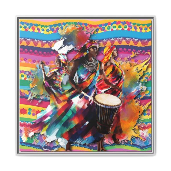 14879323743000237244_2048.jpeg Three African Musicians Performing Framed Canvas