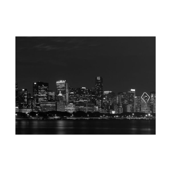 14883730256935059355_2048.jpeg Chicago Skyline At Night Poster