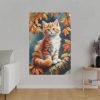 Fluffy Kitten In Tree  Standard Canvas