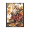 15014689703262641572_2048-1.jpeg Autumn Cat In Boots Framed Poster