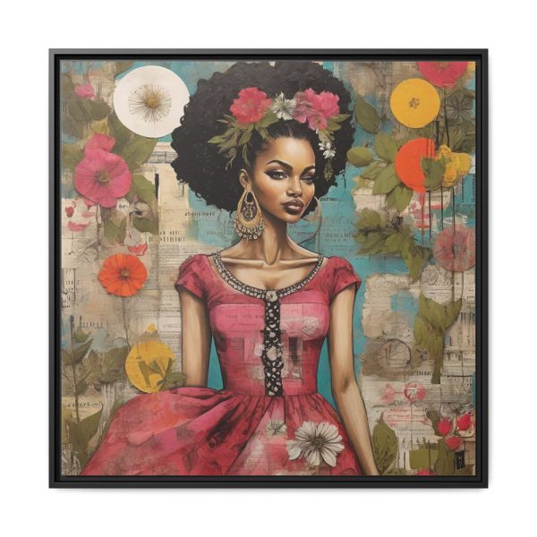 1522200251636977936_2048.jpeg Beautiful Black Woman Abstract Montage Art Framed Canvas