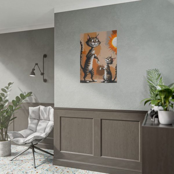 Cute Cat Characters Art Print Poster
