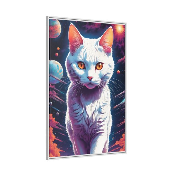 15244164716812724079_2048.jpeg White Cat Anime Illustration Framed Canvas