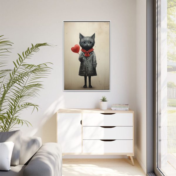 15255033319118483972_2048.jpeg Kitty Cat Valentine Art Framed Canvas