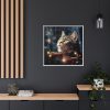 15294829463804260175_2048.jpeg Christmas Cat Framed Canvas