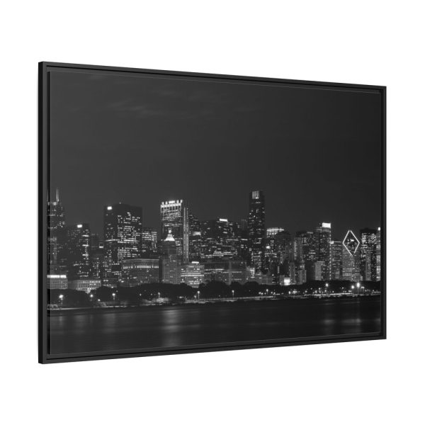 15328582929151366145_2048.jpeg Chicago Skyline At Night Framed Canvas