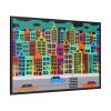 Colorful Cityscape Town City Building Framed Canvas