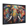 Graffiti Art Elephant Portrait Framed Poster