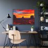 Sun Setting in Monument Valley Framed Poster