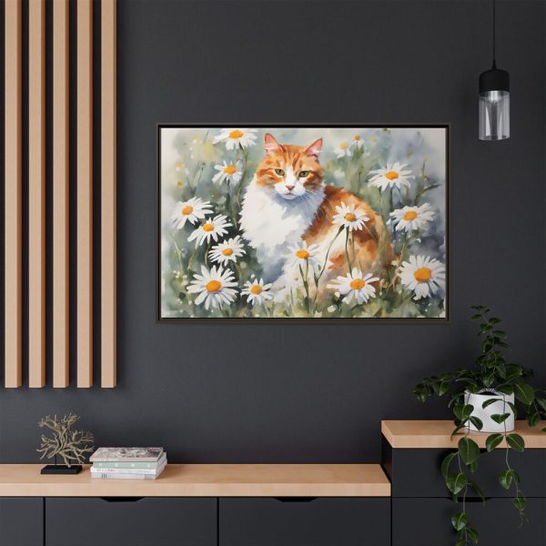 15847297659012449146_2048.jpeg Cat Amongst Daisies Framed Canvas