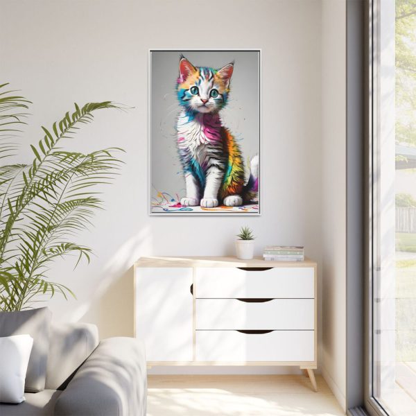 15862359669834742576_2048.jpeg Cat Animal Art Illustration Framed Canvas