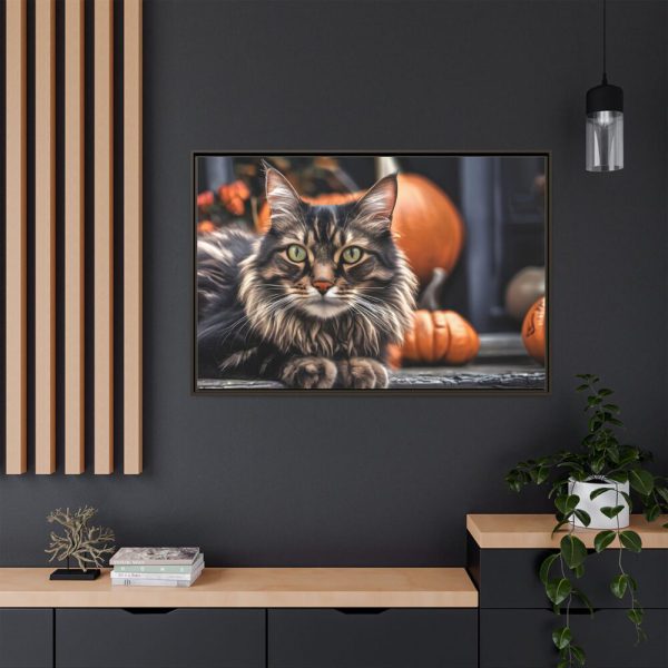 15927363192428943528_2048.jpeg Cat Pumpkin Halloween Framed Canvas