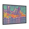 Pop Art Seattle Skyline Print Framed Canvas