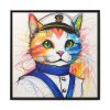16136491134593951725_2048.jpeg Nautical Sailor Cat Art Framed Canvas