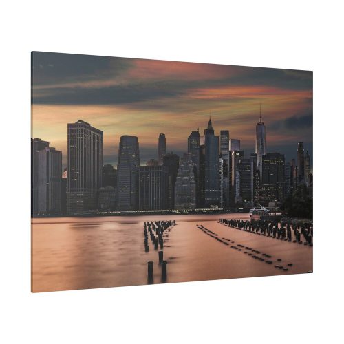 City Skyline at Dusk Standard Canvas