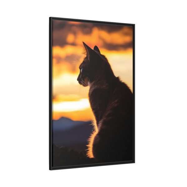 1619625856065929930_2048.jpeg Sunset Kitty Art Framed Canvas