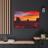 Sun Setting in Monument Valley Framed Canvas