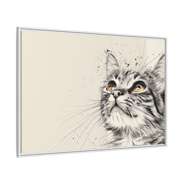 16374973125314228316_2048.jpeg Cat Face Art Framed Canvas
