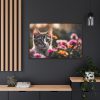 16535978507500366792_2048.jpeg Cat Kitten Flowers Blossoms Framed Canvas