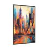 Abstract New York City Art Framed Canvas