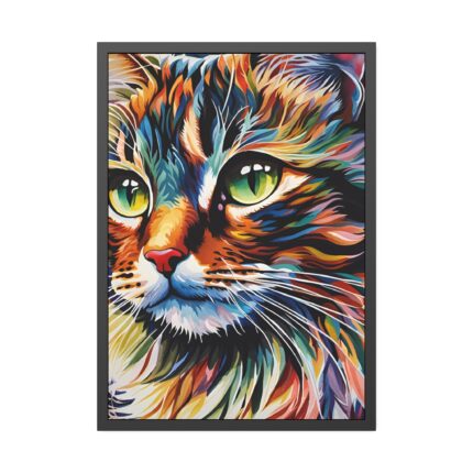 Watercolor Image of Cat Framed Poster