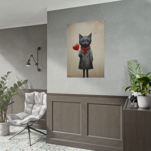 Kitty Cat Valentine Art Poster