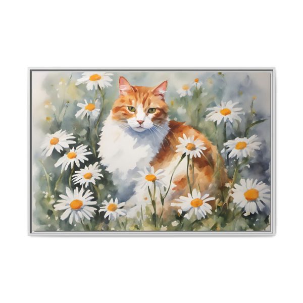 16990514520969886627_2048.jpeg Cat Amongst Daisies Framed Canvas