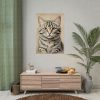 17176394254631665316_2048.jpeg Gray Tabby Cat Portrait Art Poster