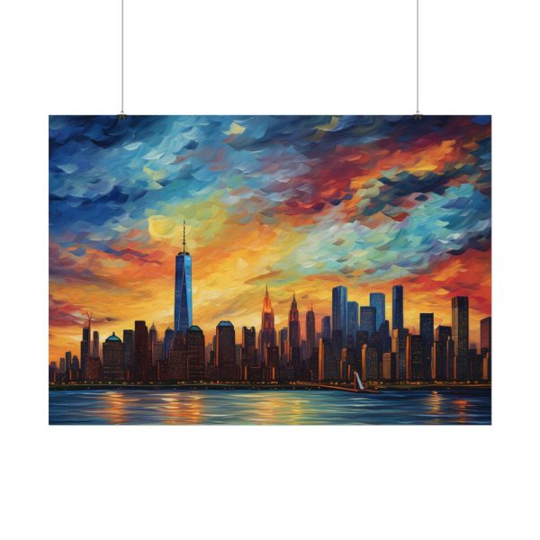 New York Cityscape Painting I Poster