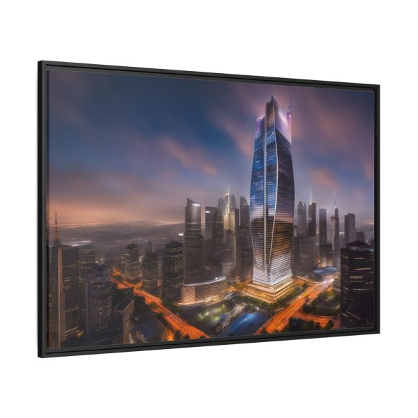 17236527593024669440_2048.jpeg Megalithic Skyscraper Touches Clouds Framed Canvas