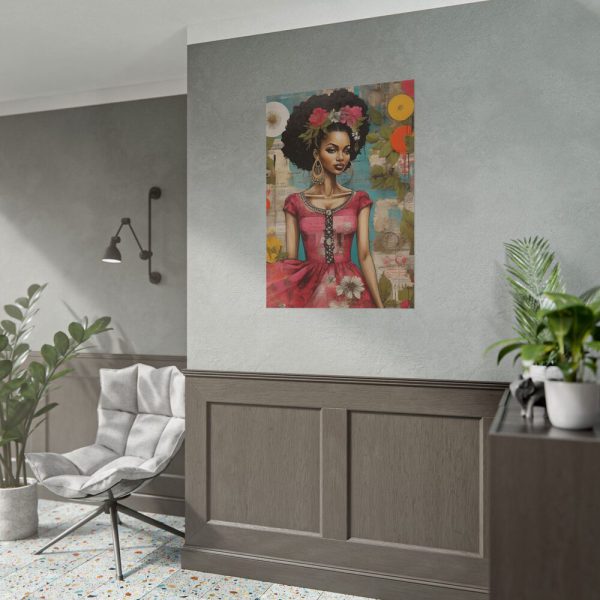 17358531377833990533_2048.jpeg Beautiful Black Woman Abstract Montage Art Poster
