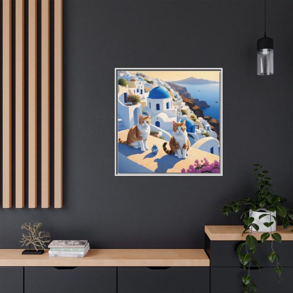 17377191960015155966_2048.jpeg Ginger Cats In Greece Framed Canvas