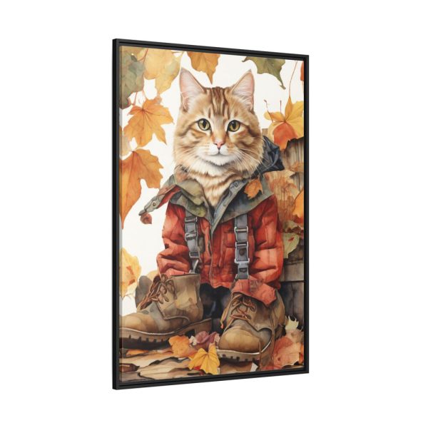 17423218989696811862_2048.jpeg Autumn Cat In Boots Framed Canvas