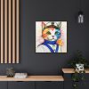 17488493763552502292_2048.jpeg Nautical Sailor Cat Art Framed Canvas