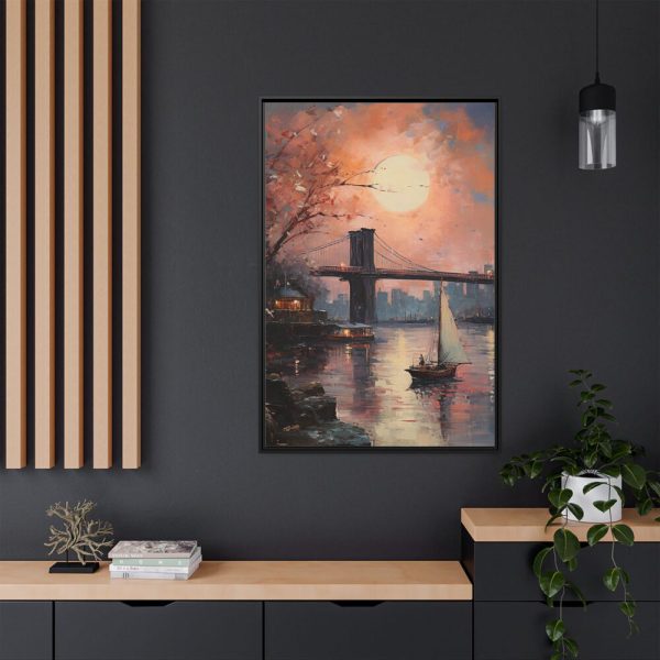 17496859346640101950_2048.jpeg Brooklyn Bridge Painted Art II Framed Canvas