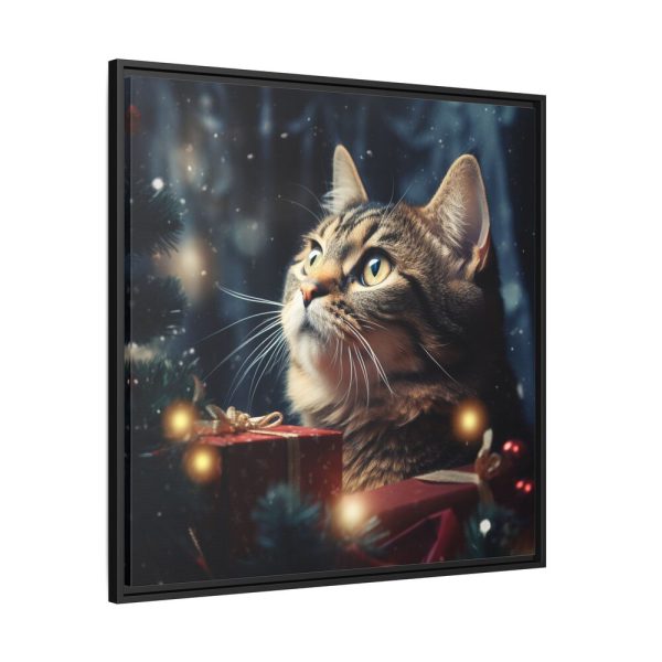 17646032046675759563_2048.jpeg Christmas Cat Framed Canvas