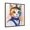 17648034150235682663_2048.jpeg Nautical Sailor Cat Art Framed Canvas
