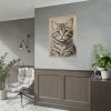 17746198570085855620_2048.jpeg Gray Tabby Cat Portrait Art Poster