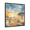 17793250875121689856_2048.jpeg Savanna Watercolor Landscape Framed Canvas