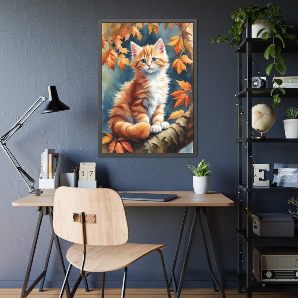 17801769190372049656_2048-1.jpeg Fluffy Kitten In Tree Framed Poster