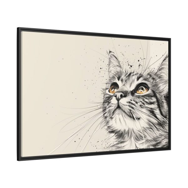 17813421178131879748_2048.jpeg Cat Face Art Framed Canvas