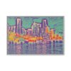 Pop Art Seattle Skyline Print Framed Canvas