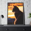 17846418845335694506_2048-1.jpeg Sunset Kitty Art Framed Poster