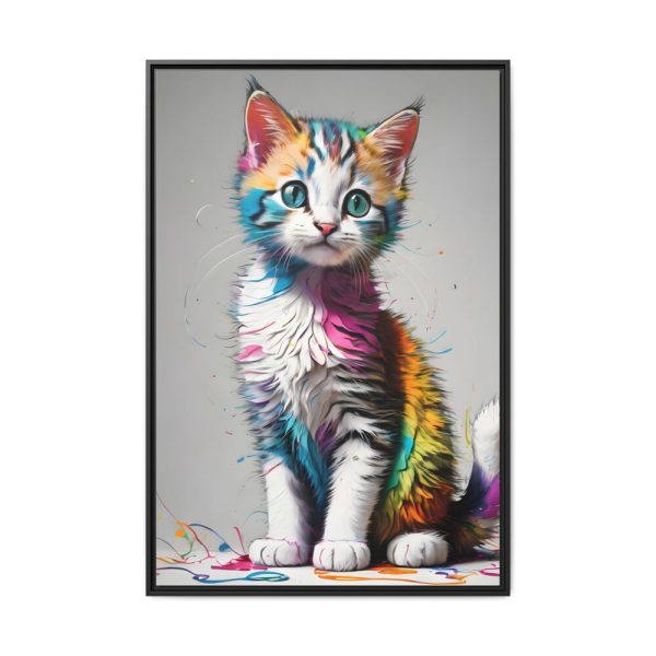 17905749738324597688_2048.jpeg Cat Animal Art Illustration Framed Canvas